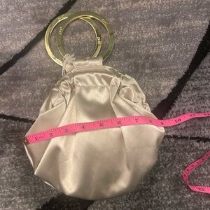 Cream and Gold phd designer Italian Treated Nylon Women's Clutch